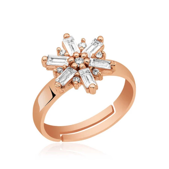 Himarry ​925 Ayar Gümüş Rose Rüzgar Gülü Yüzük