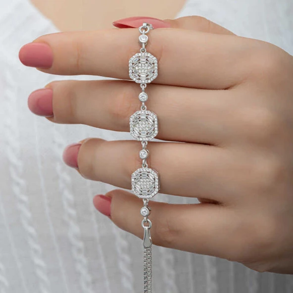 Himarry 925 Ayar Gümüş Baget Kadın Bileklik ürün görseli