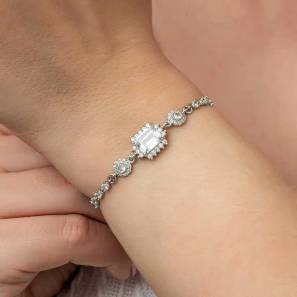Himarry 925 Ayar Gümüş Baget Su Yolu Kadın Bileklik