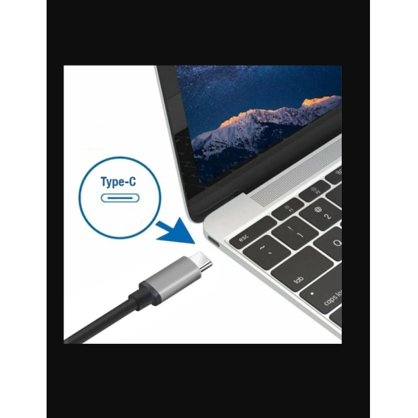 QASUL Type-C to HDMİ 4K Destekli HDTV Projektör 2 Metre  30 Hz Çevirici Görüntü Kablosu - 6