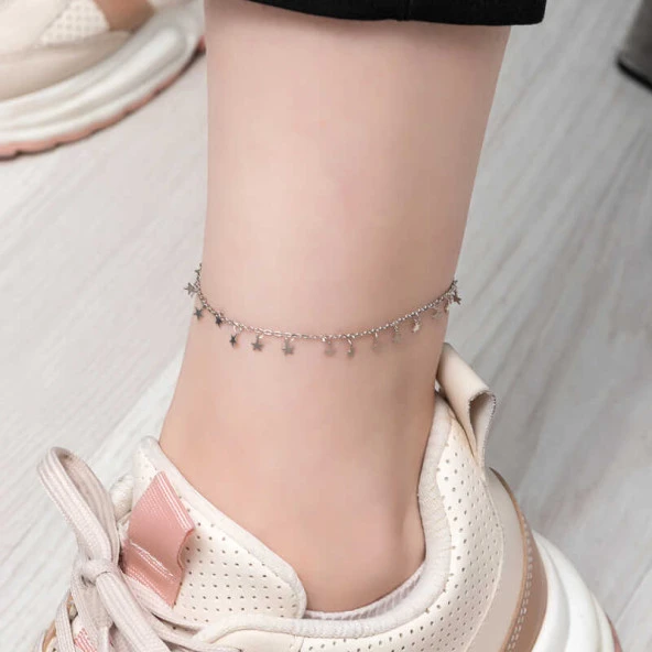 Himarry 925 Ayar Gümüş Yıldız Halhal - Resim 2