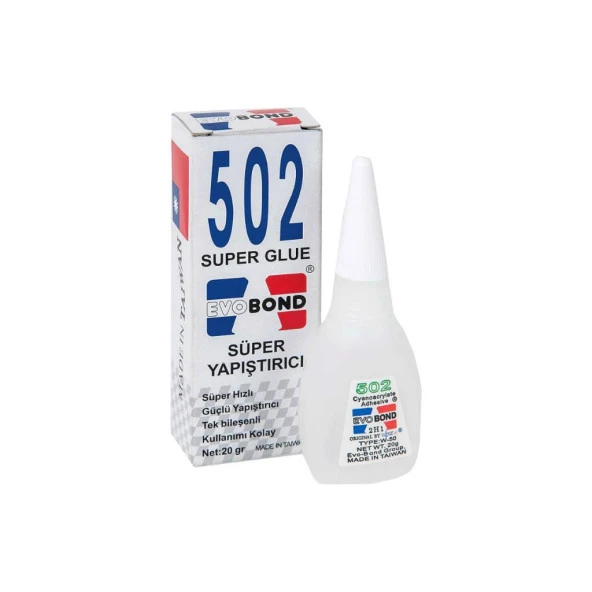 Evobond 502 Süper Yapıştırıcı 20 GR