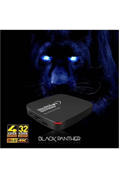 Multibox Black Panter 4 GB Ram 32 GB Hafıza Android TV