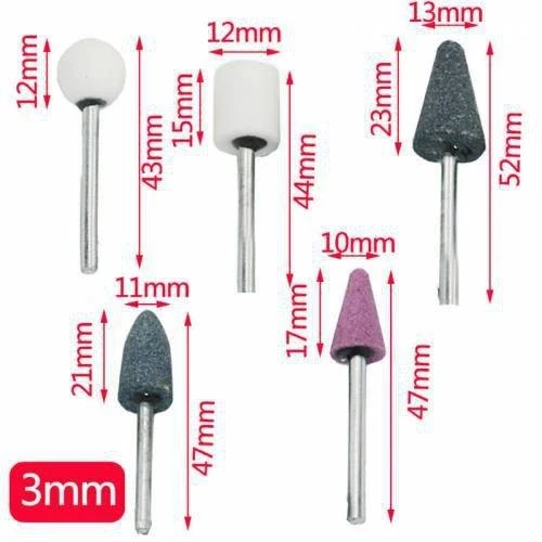 Mini Taş Zımpara Matkap Ucu Seti 10 Parça - Resim 3