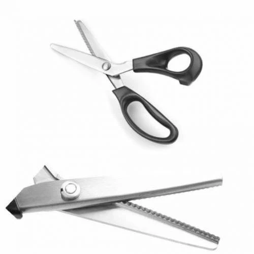 Zikzaklı Kesim Makası Desenli Tırtıklı Oya Makası Terzi Kumaş - Resim 8