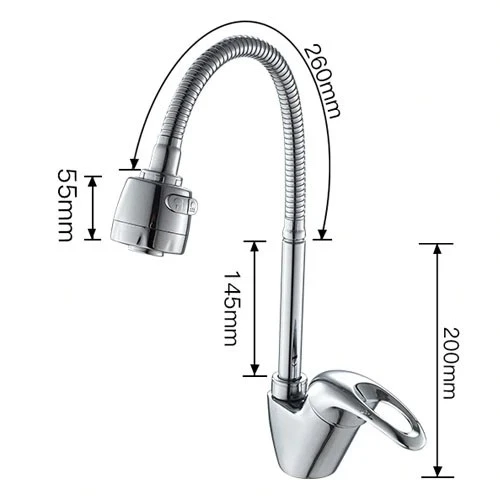 Mix Kuğu Mutfak Evye Batarya Oynar Başlıklı - Resim 3