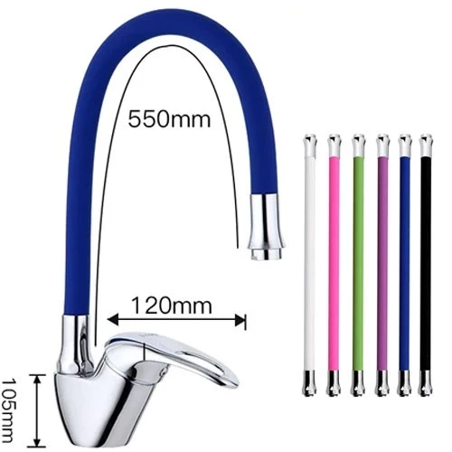 Mix Kuğu Mutfak Evye Bataryası Renkli Oynar Başlıklı Mavi ürün görseli