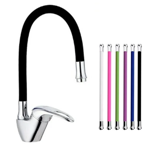 Mix Kuğu Mutfak Evye Bataryası Renkli Oynar Başlıklı Siyah - Resim 8