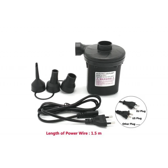 Elektrikli Hava Pompası Şişme Yatak - Lastik - Vakumlu Poşet Hava Kompresörü - Resim 3