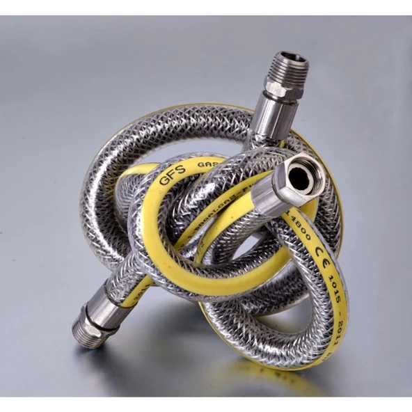 Ocak Fırın Doğalgaz Bağlantı Fleksi Extra Korumalı Hortum 1.25 Cm - Resim 3