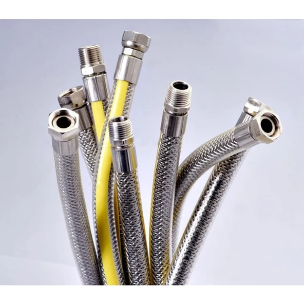 Ocak Fırın Doğalgaz Bağlantı Fleksi Extra Korumalı Hortum 1 Metre - Resim 2