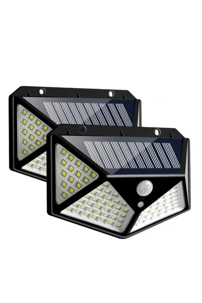 Projektör 100 Ledli Işık Sensörlü Güneş Enerjili Solar Lamba ürün görseli