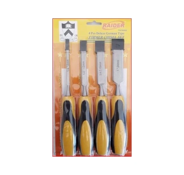 Ağaç Oyma Seti Darbeli İskarpela Seti - 10-12-18-24mm - Resim 5