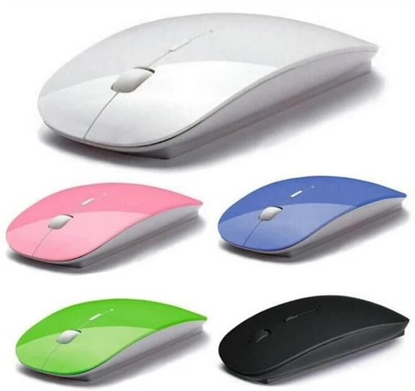 Ultra İnce Usb Bilgisayar Pc Dizüstü Masaüstü Kablosuz Mouse (beyaz) - Resim 2