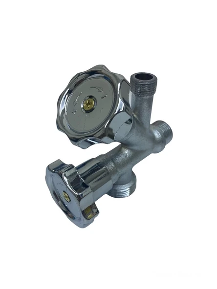 Dual Çiftli Çatallı Çamaşır Makinesi Ara Taharet Musluk Ara Musluk - 3