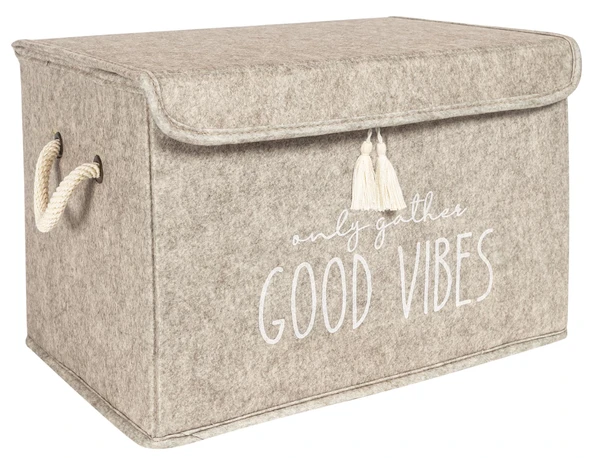 Kapaklı Püskül Detaylı Düzenleyici Çok Amaçlı Organizer Keçe Sepet (mini) - 03495 - Resim 5