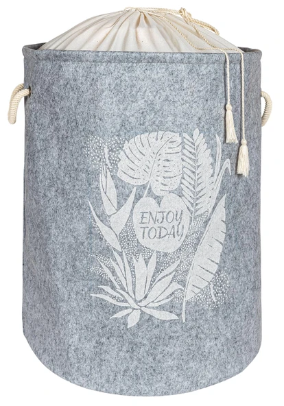 Torbalı Ve Kulplu Püskül Detaylı Düzenleyici Çok Amaçlı Organizer Keçe Sepet -03631 ürün görseli