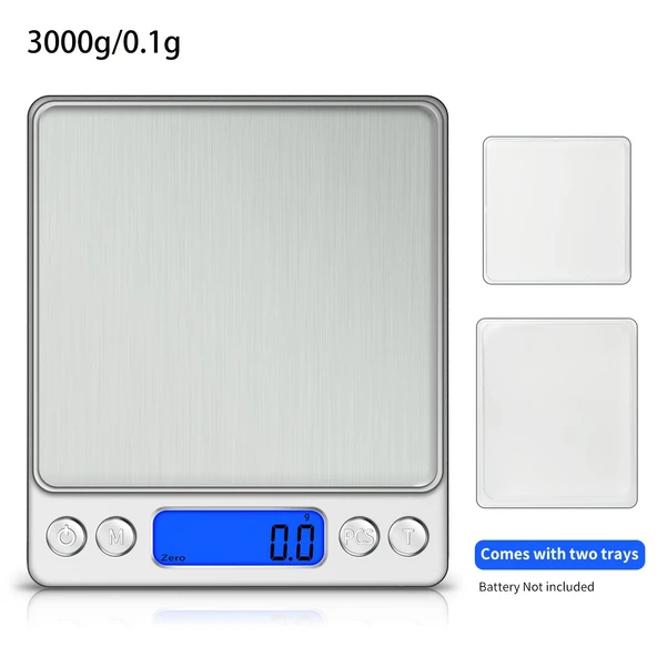 Pratik Dijital Hassas Mutfak Terazisi Hassas Tartı 2000 Gr./0.1 Gr. Hassasiyet - Resim 8