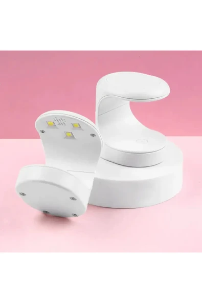 Mini Uv Led Işık Oje Tırnak Kurutucu Tasarımlı Express Protez Tırnak Kiti Kurutma Cilası - Resim 3