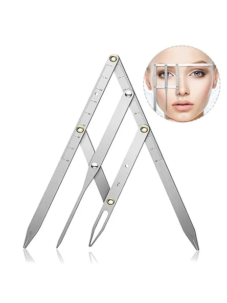 Microblading Simetrik Ve Estetik Kaş Ölçüm Cetveli, Kalıcı Makyaj Altın Oran Pergeli 275 - Resim 2