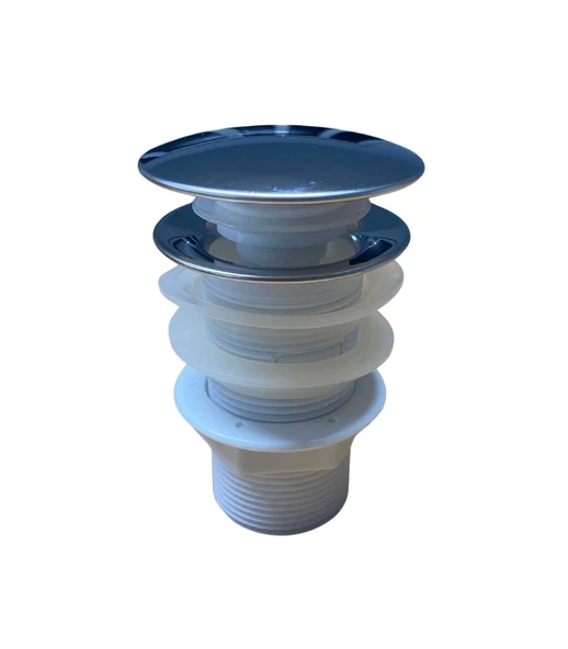 Pop Up Krom Kaplama Bas Aç Lavabo Sifonu Gideri Ekstra Contalı ürün görseli