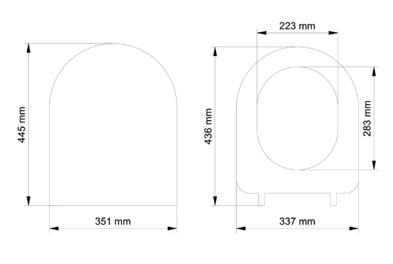 Gala Slim Model Yavaş Kapanan Amortisörlü Klozet Kapağı Ultra İnce Tasarım - Resim 2
