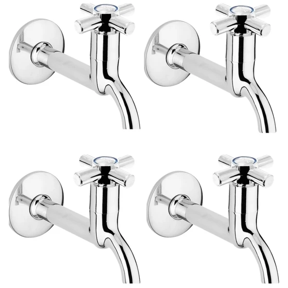 4lü Artı Aç Kapa 4 Kollu Krom Çevirveli Musluk Duvardan Tek Girişli ürün görseli