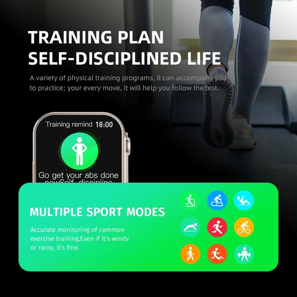 Hw8 Ultra Çift Kordon 49mm - Siri Nfc Bluetooth Arama Konuşma - İos & Android Uyumlu Akıllı Saat - 3