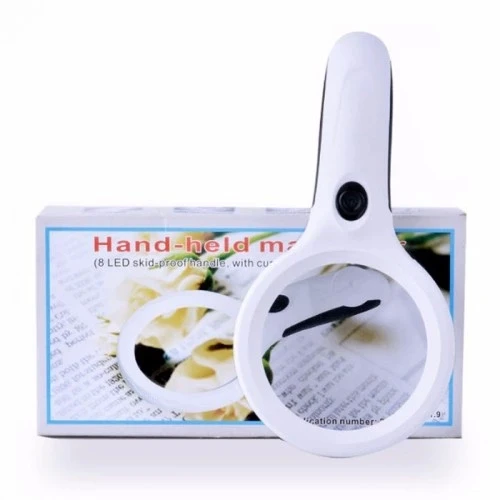 -8 Ledli 2.5x90mm & 8x22mm El Büyüteç, Takı, Okuma,para Kontrol Için - Resim 2