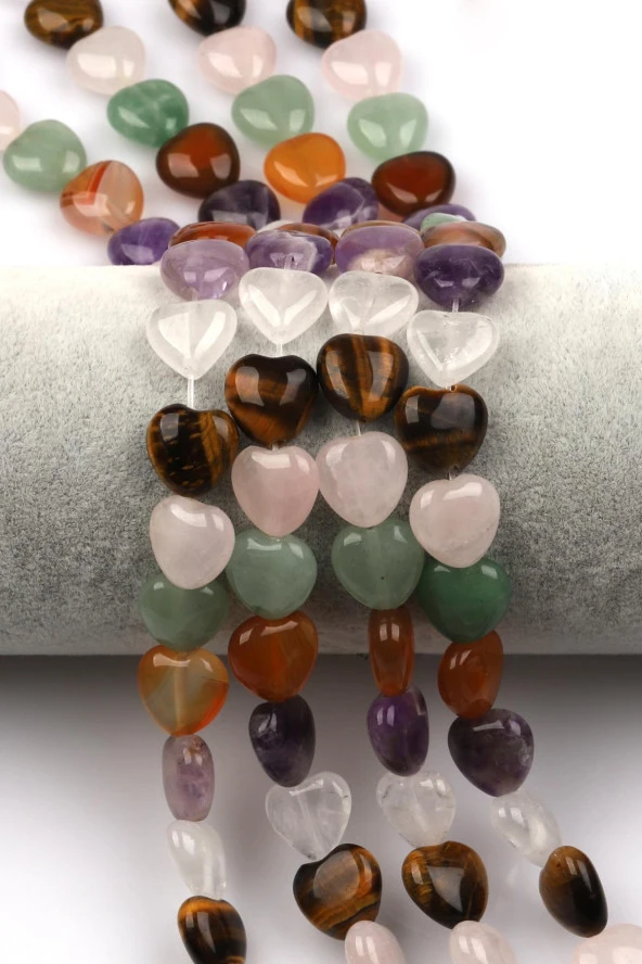 Çakra Doğal Taş Dizi Kalp Kesim ürün görseli