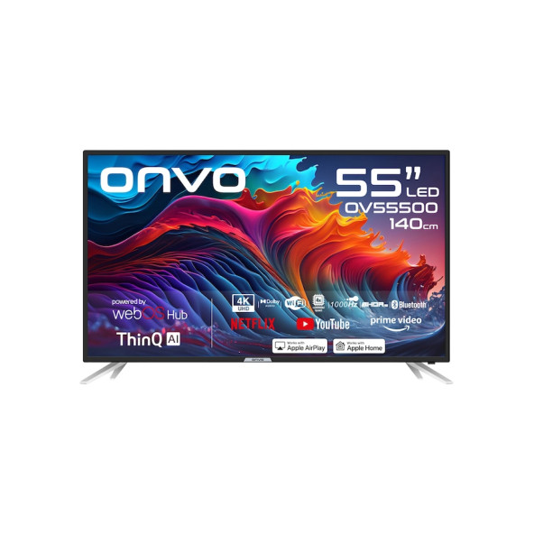 Onvo OV55500 4K Ultra HD 55" 140 Ekran Uydu Alıcılı webOS Smart LED TV