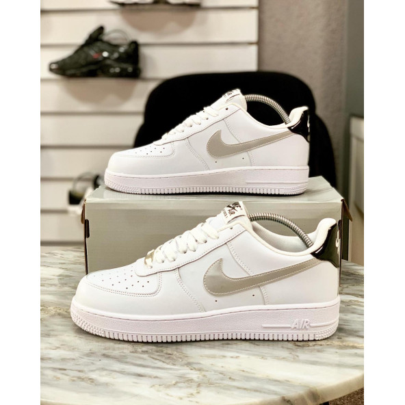 Nike Air Force A1 Beyaz Gri - 3