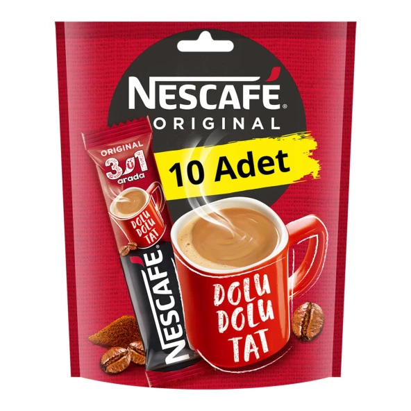Nescafe 3'ü 1 Arada Orijinal Kahve 17,5 gr 50 Adet