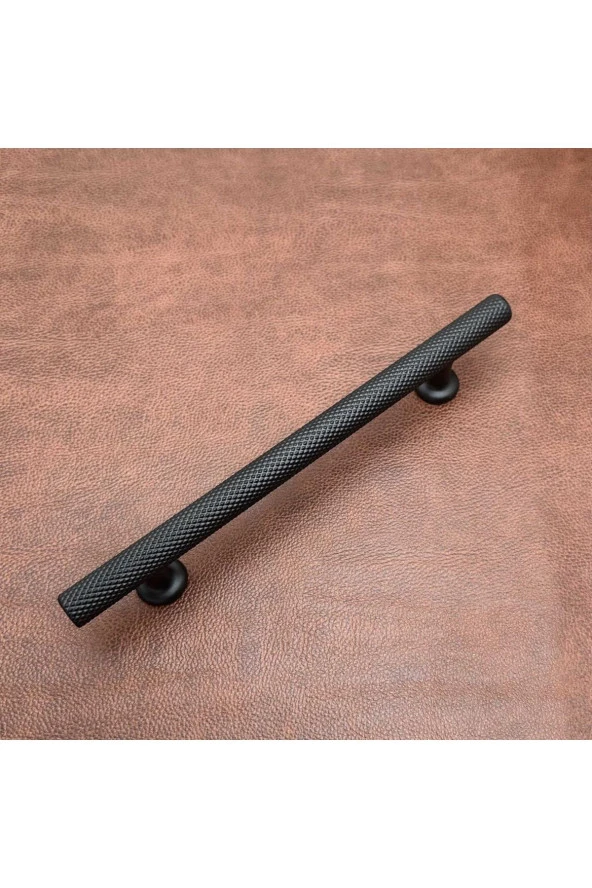 Mobilya Dolap Kulpu Mutfak Çekmece Kulpu Çizgili Doruk Mat Siyah 96 Mm 10 Adet