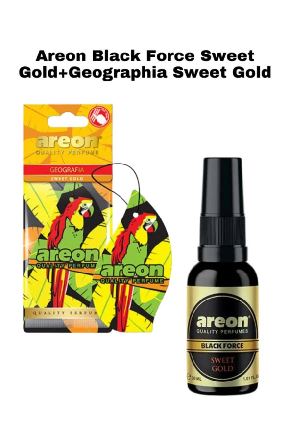 Areon Black Force Sweet Gold+Geographia Sweet Gold