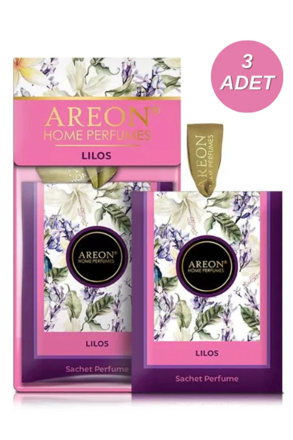 Areon Sachet Perfume Premium Lilos Dolap ve Çekmece Kokusu 3'lü