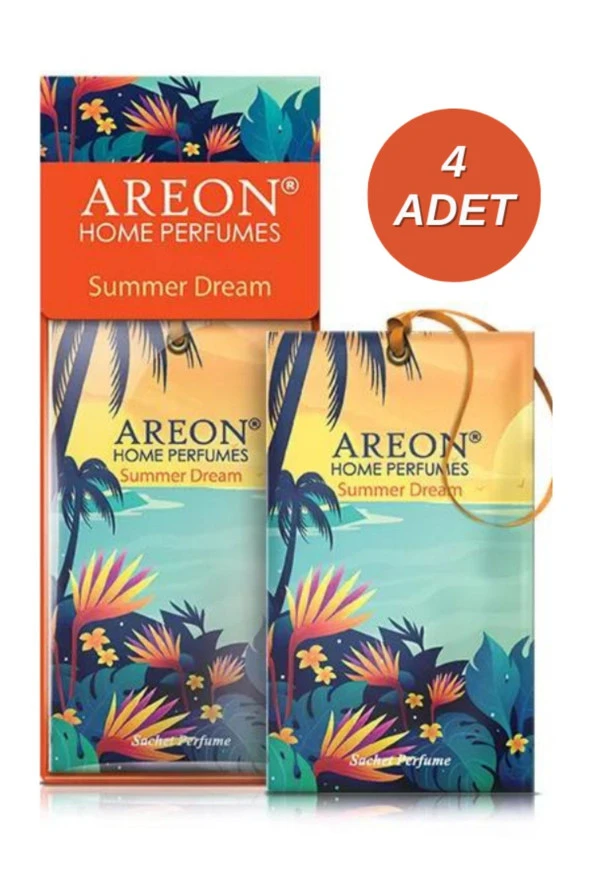 Areon Sachet Perfume Summer Dream Dolap ve Çekmece Kokusu 4'lü