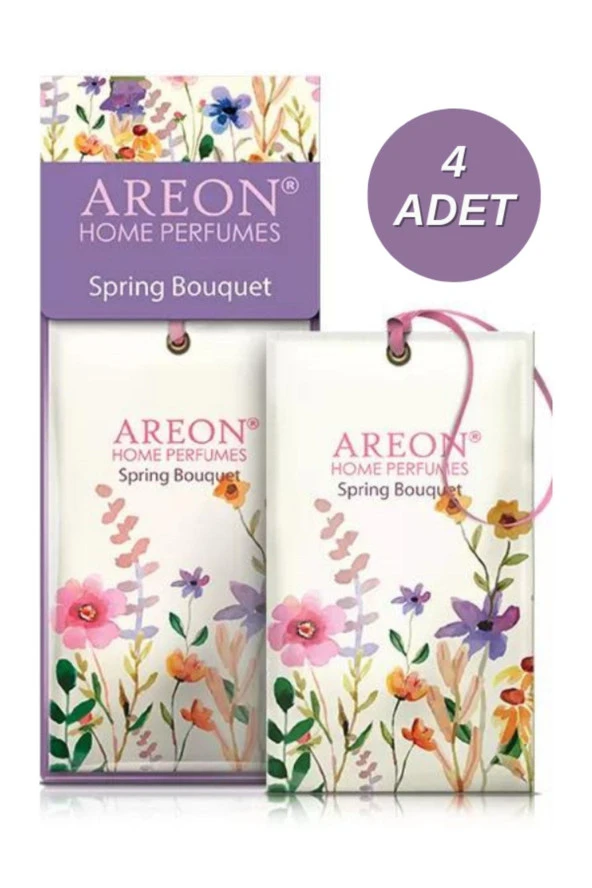 Areon Sachet Perfume Spring Bouquet Dolap ve Çekmece Kokusu 4'lü