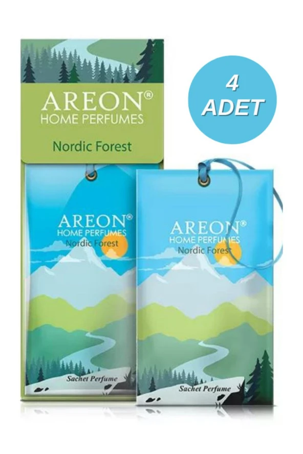 Areon Sachet Perfume Nordic Forest Dolap ve Çekmece Kokusu 4'lü