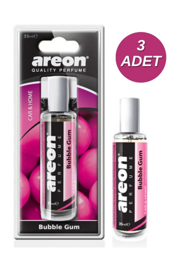 Areon Bubble Gum 35 ml Blister Sprey Oto Araç Kokusu 3'lü