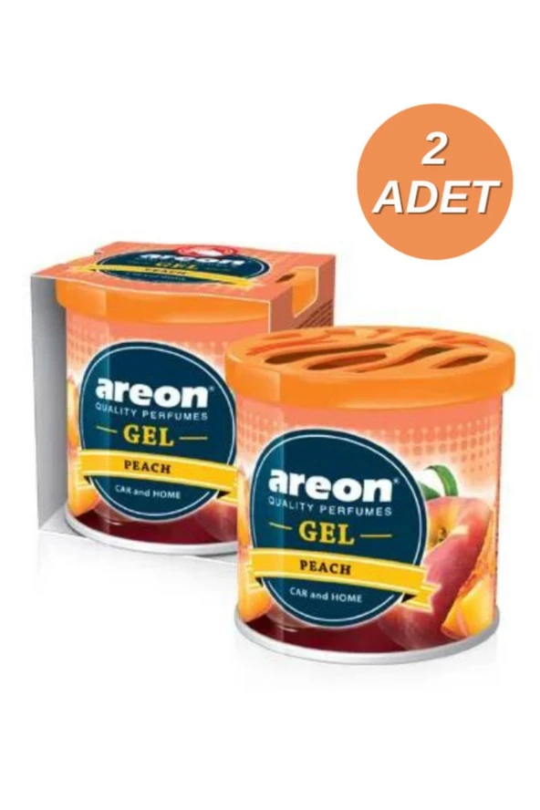 Areon Gel Can Peach Bardaklık Oto Araç Kokusu 2'li