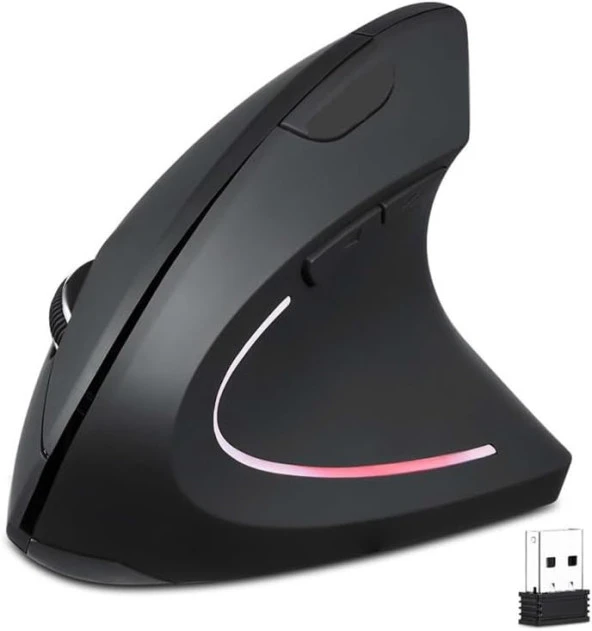 Alfalink Kablosuz Ergonomik Dikey Mouse 800/1200/1600 DPI