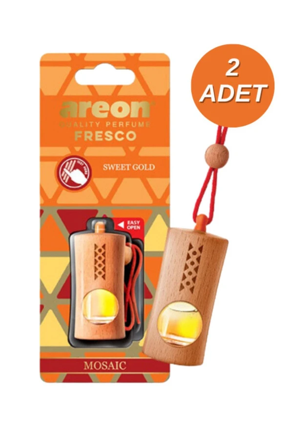 Areon Fresco On-Off Mosaic Sweet Gold Oto Araç Kokusu 2'li