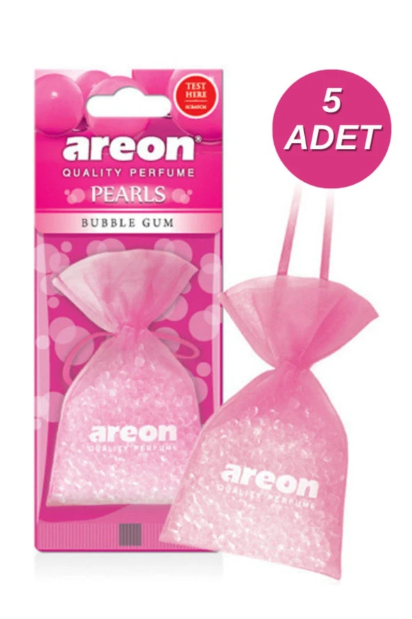 Areon Pearls Bubble Gum Oto Araç Kokusu 5'li