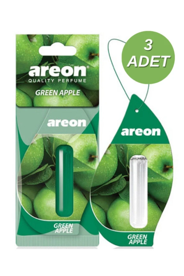 Areon Liquid 5 ml Green Apple Oto Araç Kokusu 3'lü