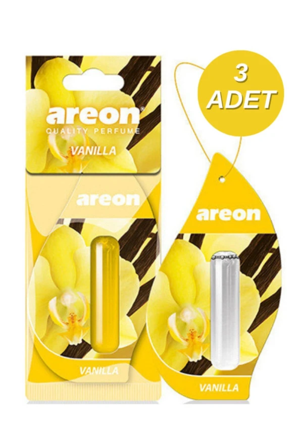 Areon Liquid 5 ml Vanilya Oto Araç Kokusu 3'lü