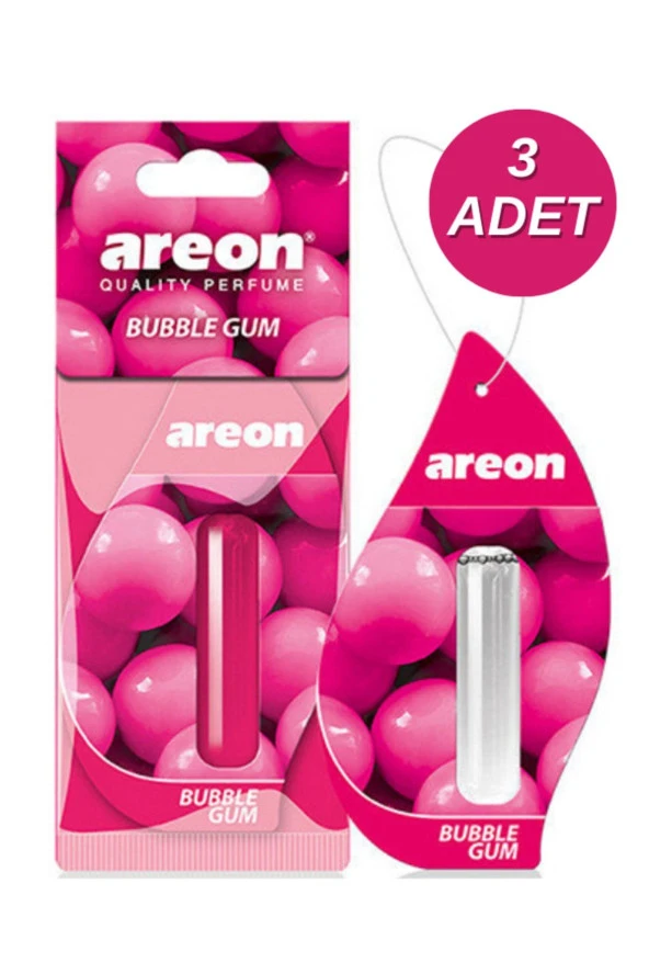 Areon Liquid 5 ml Bubble Gum Oto Araç Kokusu 3'lü