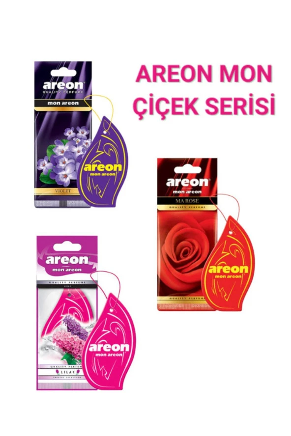 Areon Mon Çiçek Serisi (lılac+ma Rose+vıolet) 3'lü