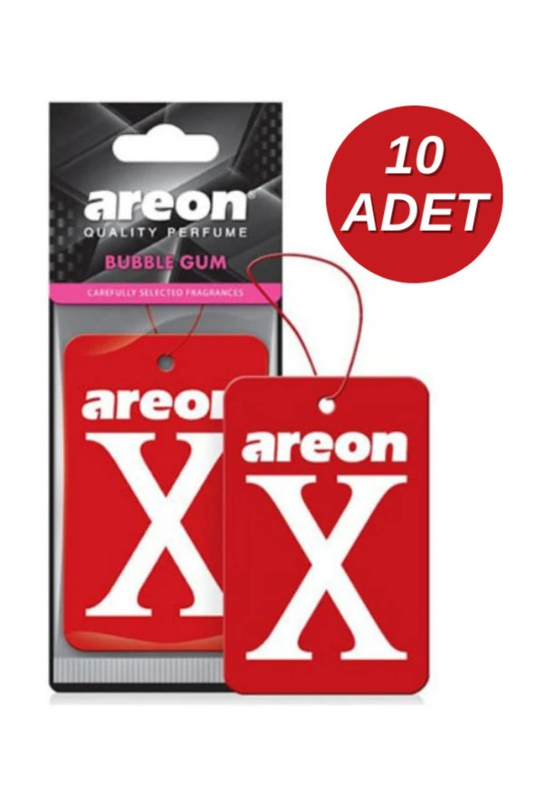 Areon X Bubble Gum ( Kırmızı ) Oto Araç Kokusu 10'lu