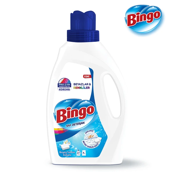 Bingo Sıvı Performans Çamaşır Deterjanı Beyaz Sabun 1755 ml 3lü - 3